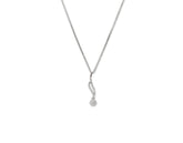 18K White Gold Necklace With Diamonds LMR06491
