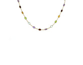 18K Gold Multicolor Gemstone Necklace M24500