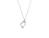 18K White Gold Heart Pendant BG80001555