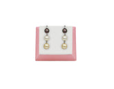 18K White Gold Earring With Tahiti pearls And Diamonds LMR05377