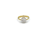 18K Gold Ring With Cluster of Diamonds R03155B
