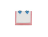 18K White Gold Earring With Diamonds And Blue topaz Gemstone SP00522