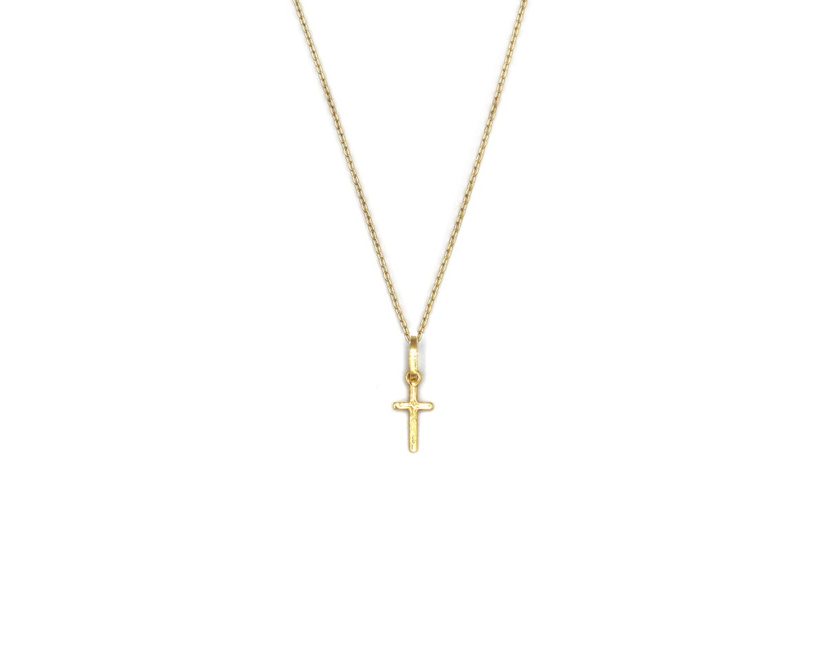 18K Gold Small Cross Pendant BG80003671
