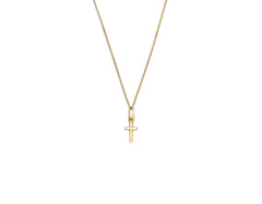 18K Gold Small Cross Pendant BG80003671