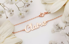 Hand Made Personalized Gold Name Necklace