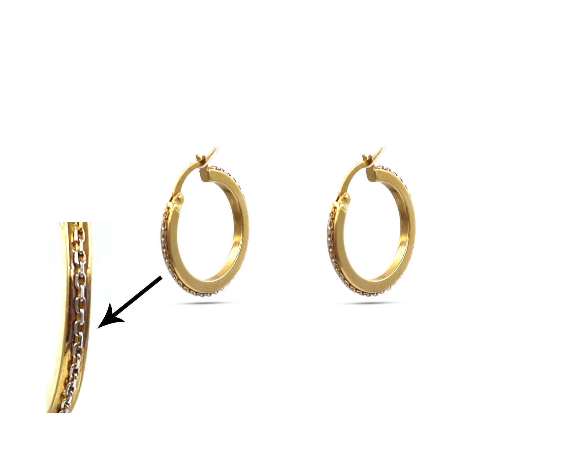 18K Gold Earring E01401