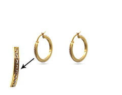 18K Gold Earring E01401