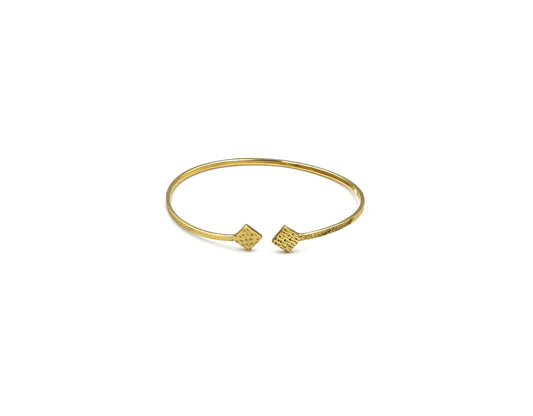 18K Gold Bangle With Square Cuff design BG00003218/K00229