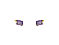 18K Gold Earring With Amethyst Gemstone LMR07012