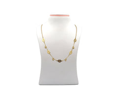 Gold Necklace with Lips Design