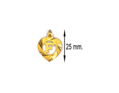 18K Gold latter F Pendant P01060