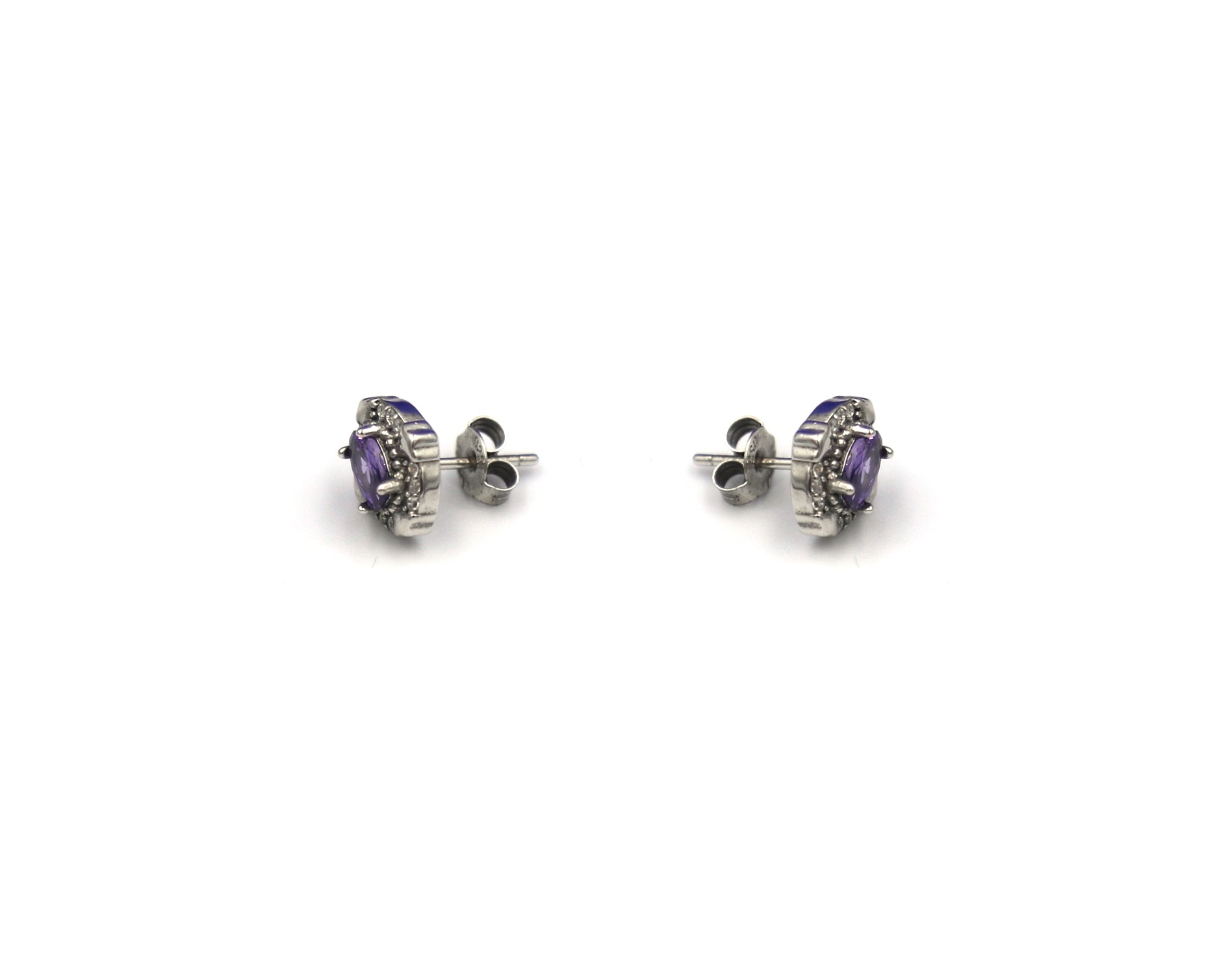 925 Silver Earring With purple Stone SE00002