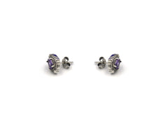 925 Silver Earring With purple Stone SE00002