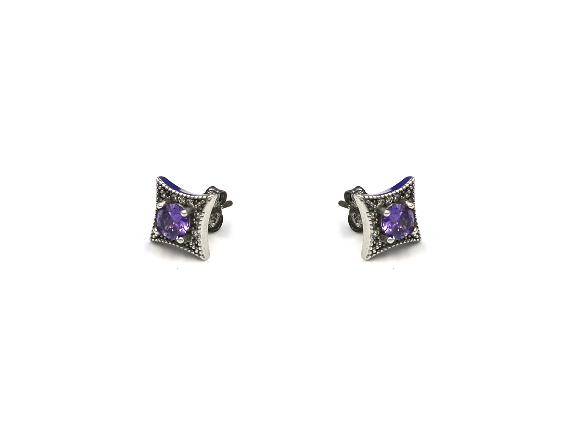 925 Silver Earring With purple Stone SE00005