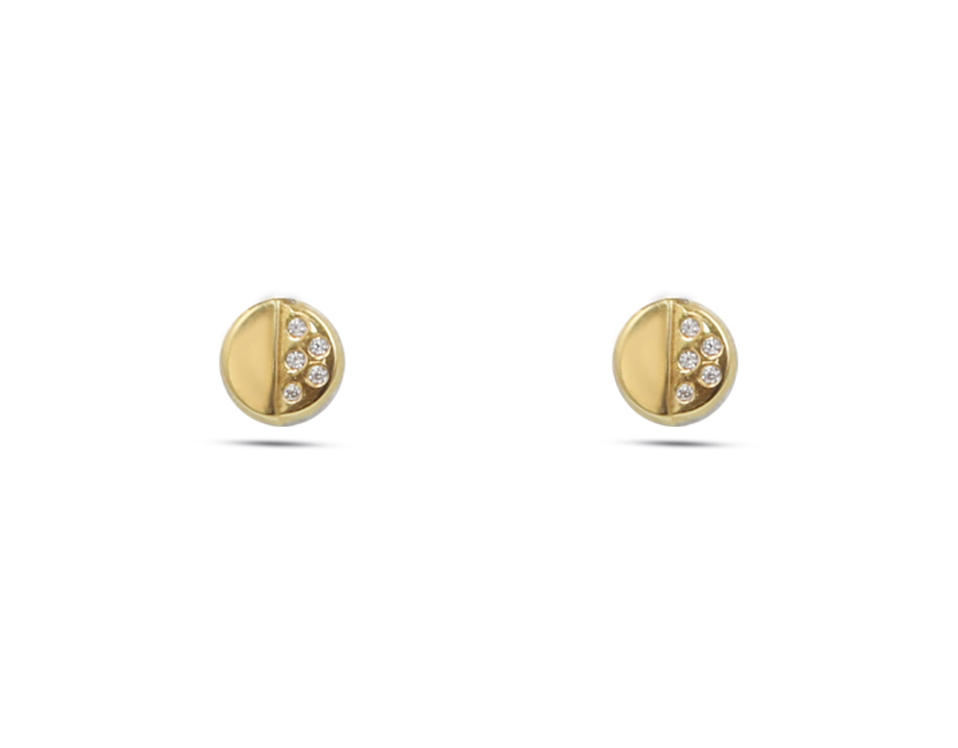 18K Gold Earring in round circle design SP 08/09