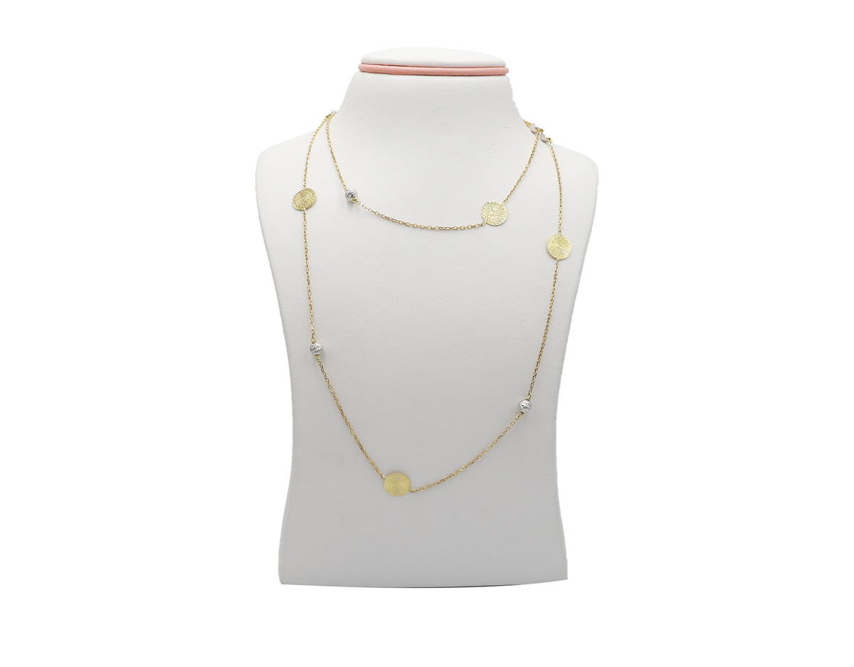 18K Gold Long necklace approximately 31 Inches AFN03733