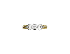 18K Gold mix Color Ring With Diamond BO06266