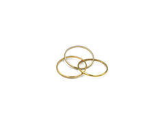 18K 3 loop Gold Ring bg80001125