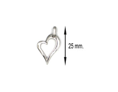 18K White Gold Heart Pendant BG80001555
