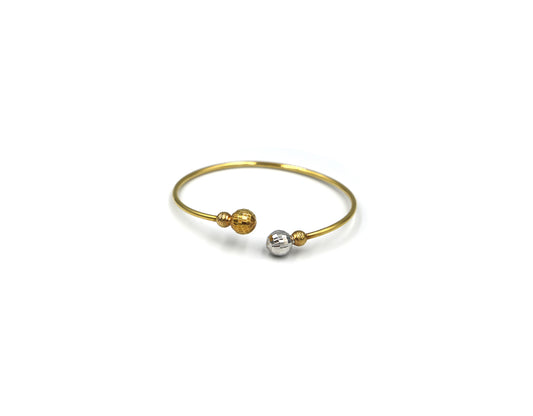 18K Gold Bangle Cuff design with two Bowl BG00000440/K00043