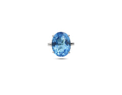 Silver Ring With Blue topaz Gemstone LMR07580