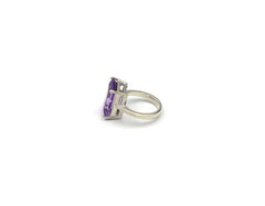 Silver ring With Amethyst Gemstone LMR07588