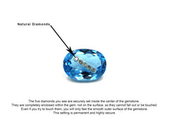 High-Quality Oval-Cut Blue Topaz Gemstone LOT46