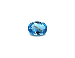 High-Quality Oval-Cut Blue Topaz Gemstone LOT46