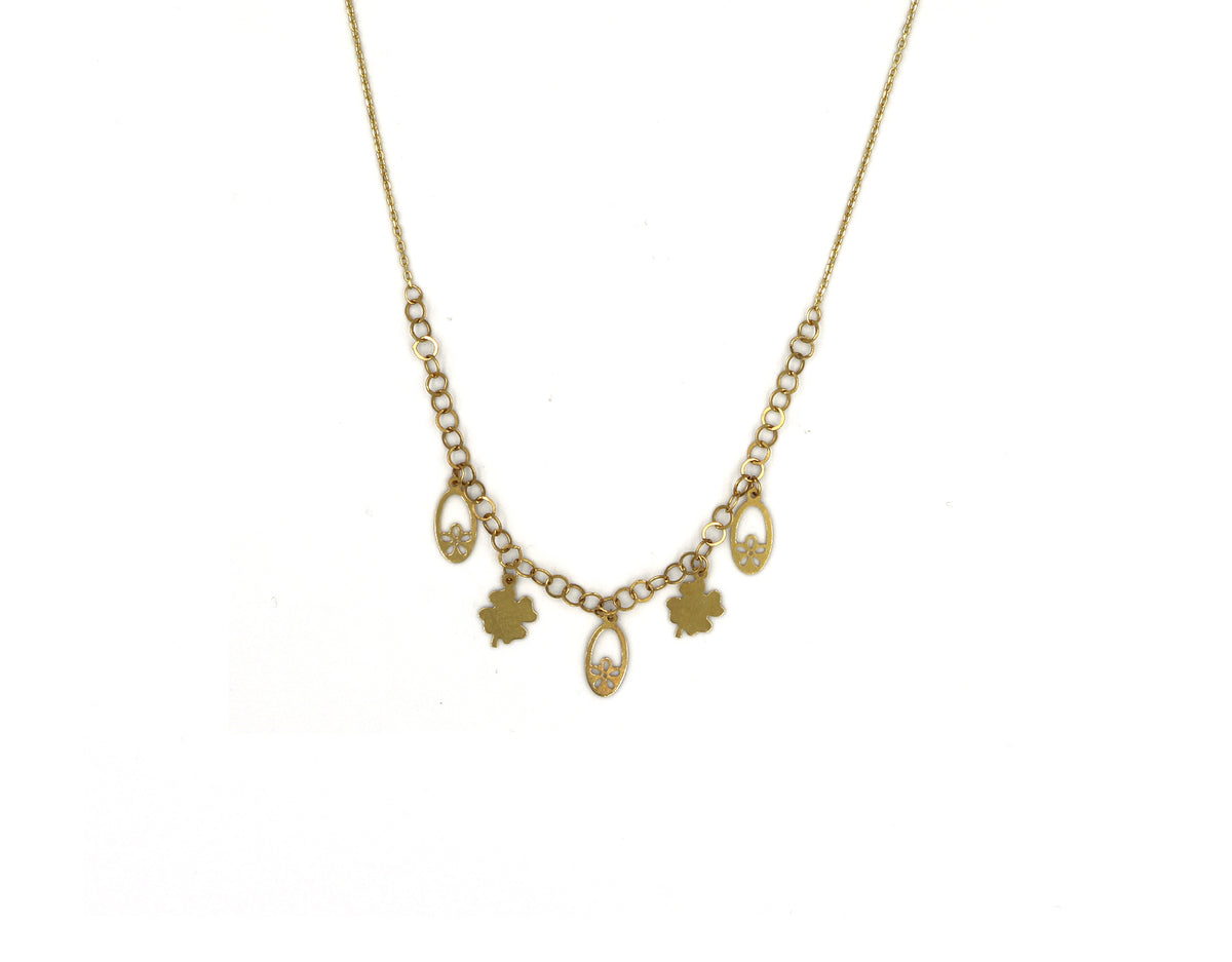 18K Gold Choker type Necklace in very nice design with affordable price BG20003805/N00275