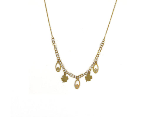 18K Gold Choker type Necklace in very nice design with affordable price BG20003805/N00275