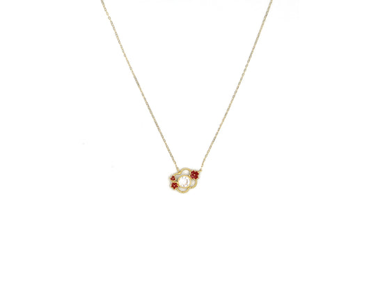 18K Gold Necklace Very Cute Design N00473