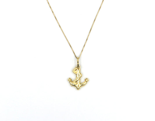 18K Gold Anchor Pendant BG20005482/P00948