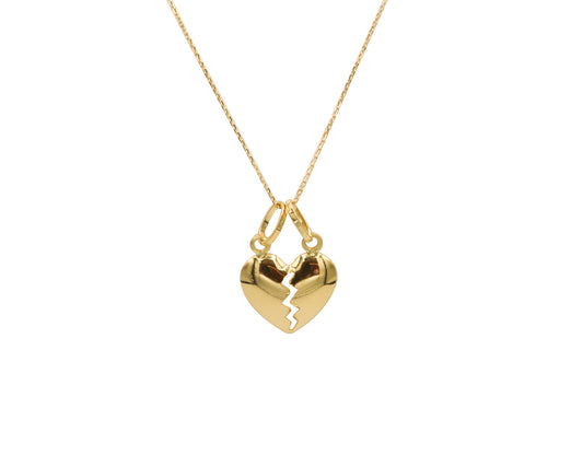 18K Gold Broken Heart Pendant BG20005926/P01015