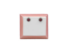 925 Silver Earring With Red Stone SE00001
