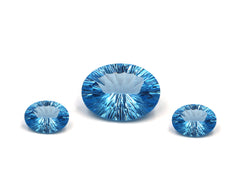 High-Quality Blue Topaz Gemstones full set for earrings and Pendant LOT60 (2)