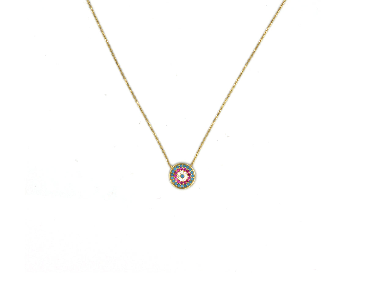 18K Gold Spanish Design Similar to evil Eyes trendy design SPNEK05/03