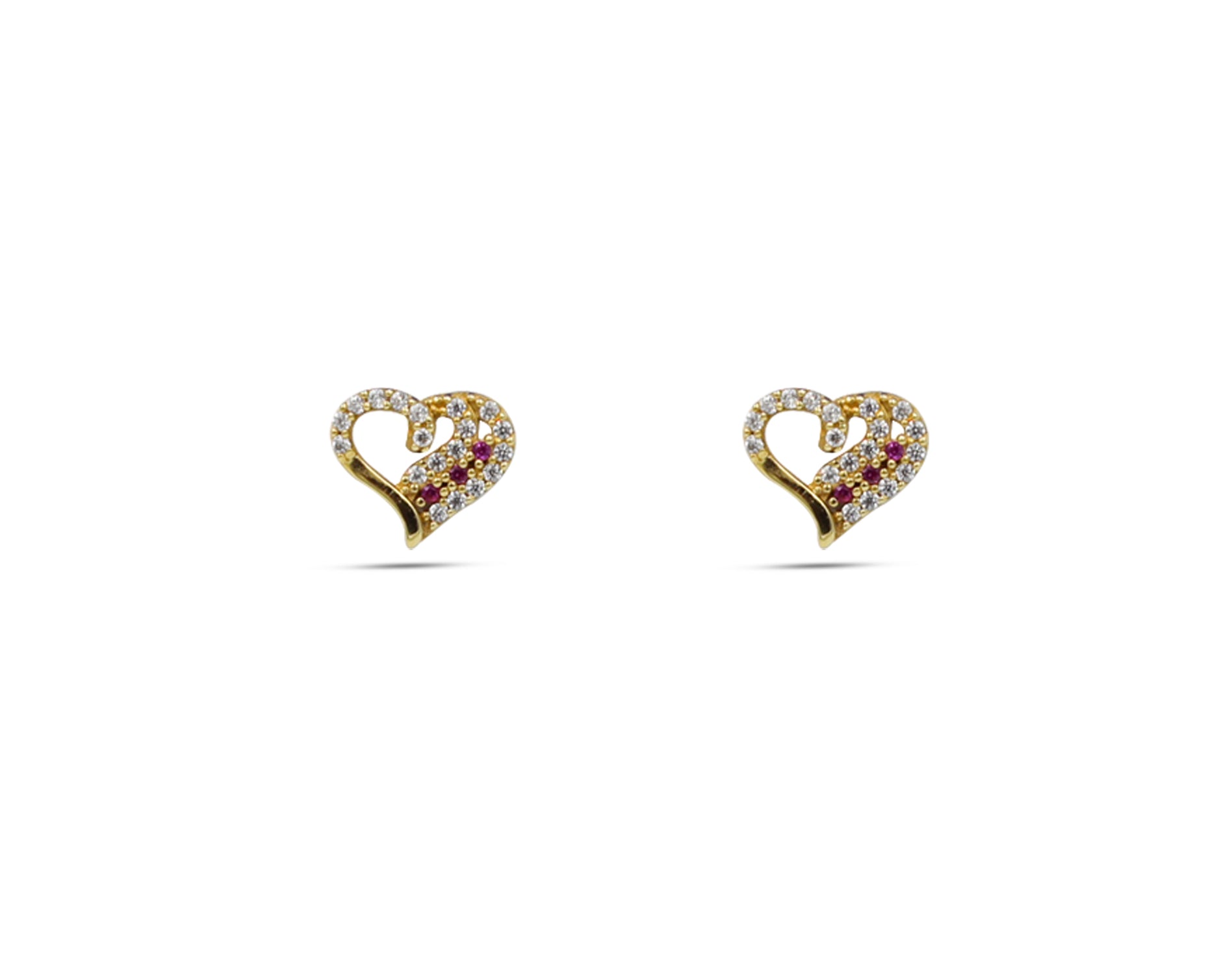 18K Gold Earring Heart design SP 06/35
