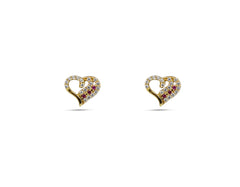18K Gold Earring Heart design SP 06/35