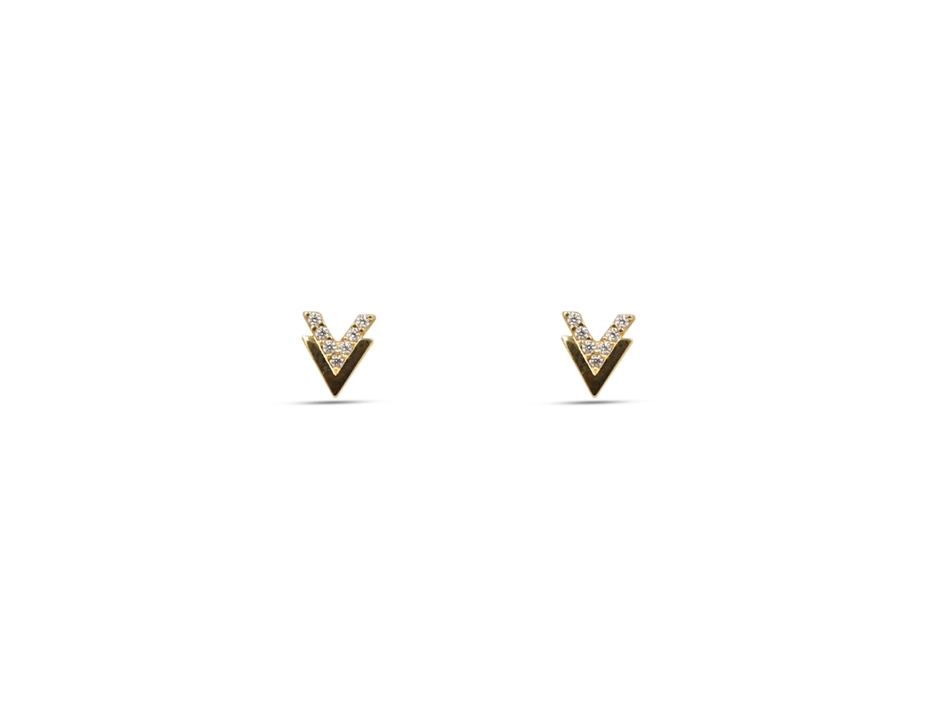 18K Gold spanish design in V Shape earring very cute collection SP 08/13