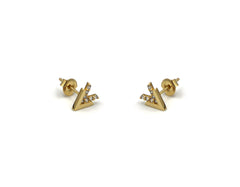 18K Gold spanish design in V Shape earring very cute collection SP 08/13